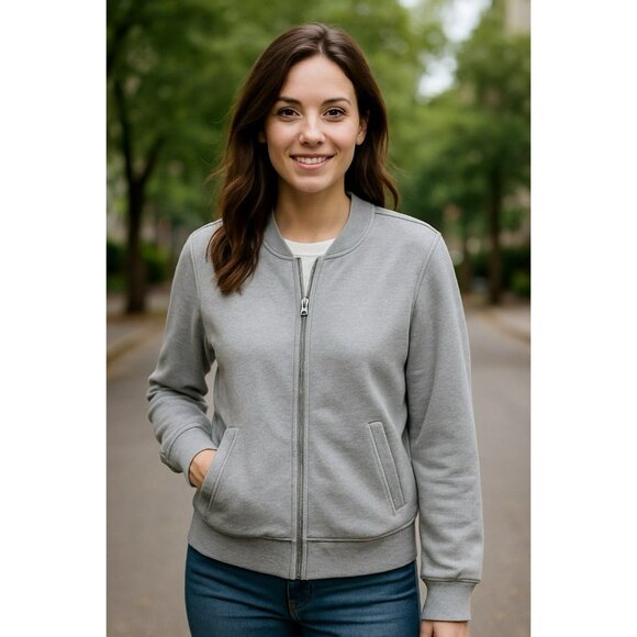 NWT Aritzia Wedell Sweater Heathered Athletic Grey Large - Picture 1 of 5